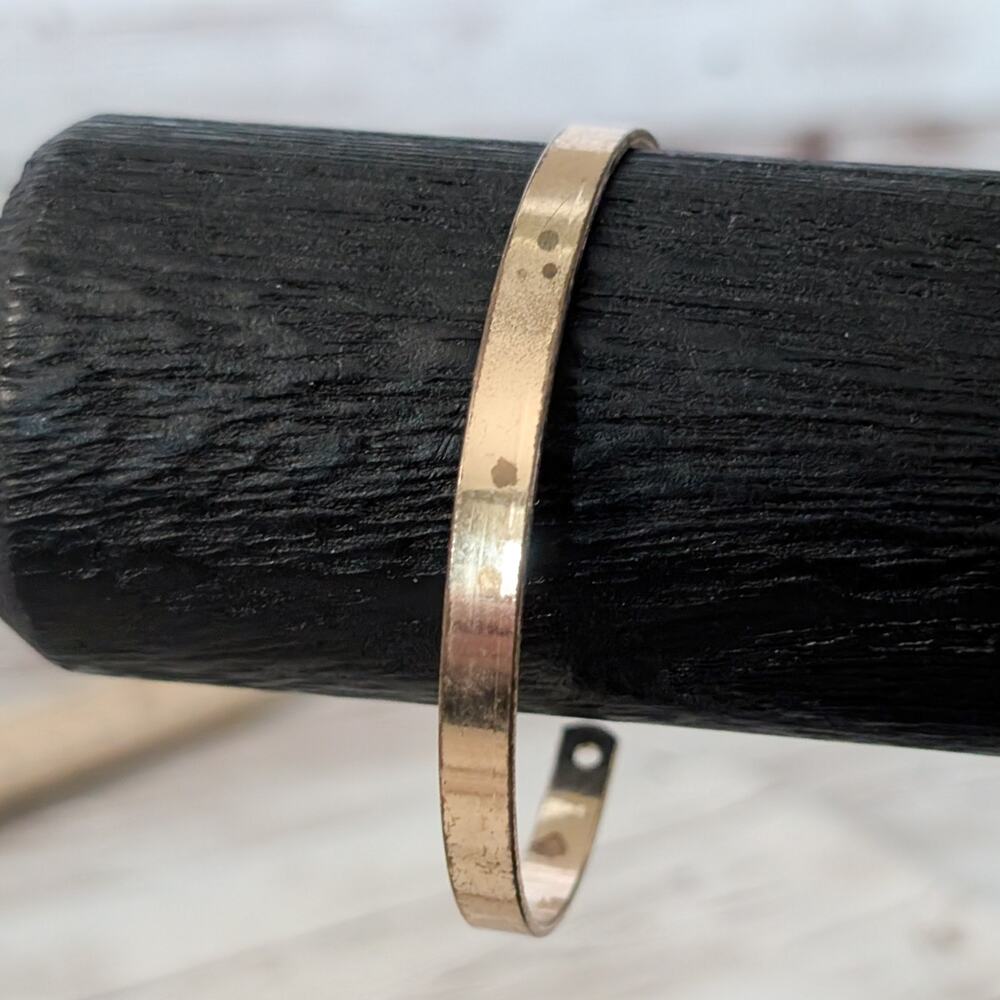 Almost A Brassy Shade of Gold Tone Cuff Bracelet - Poor Condition